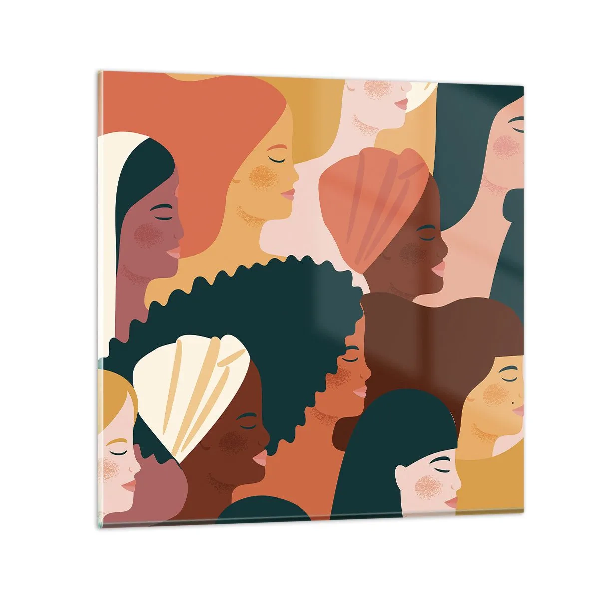 Quadro su vetro - Solo femminilità - 50x50 cm