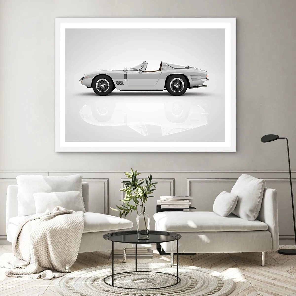 Poster in cornice bianca - Promessa di divertimento - 70x50 cm