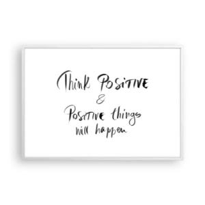 Poster in cornice bianca - Come vivere? - 100x70 cm
