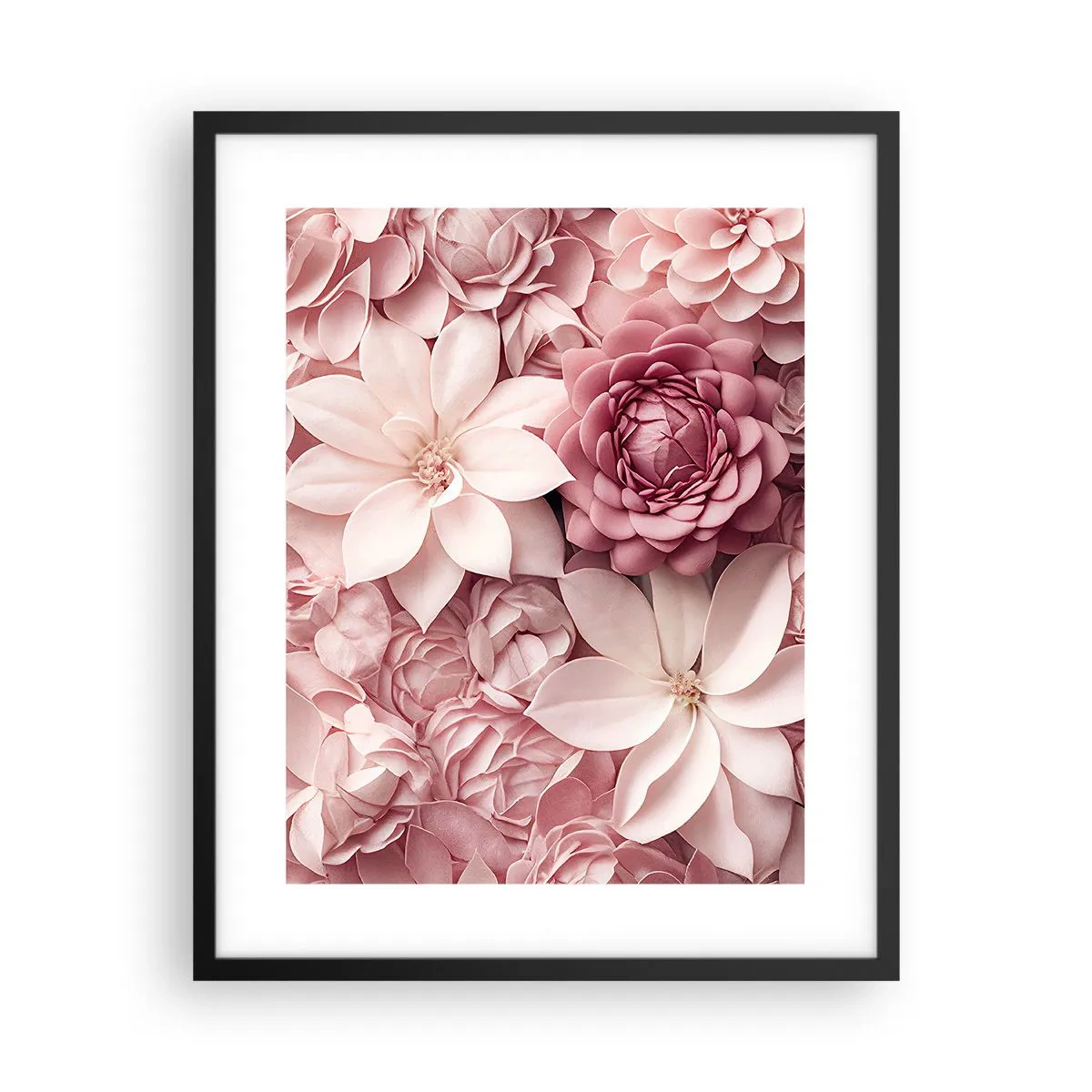 Poster in cornice nera - Nei petali di rosa - 40x50 cm
