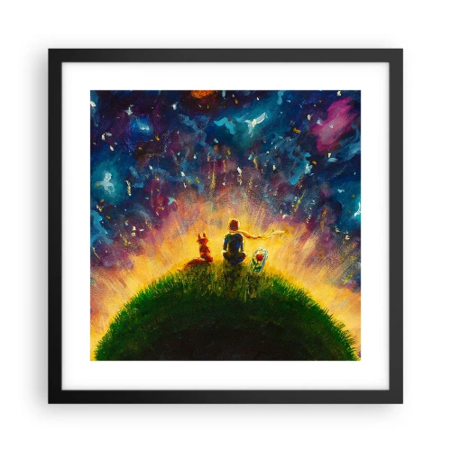 Poster in cornice nera - Amore e amicizia: l'intero mondo - 40x40 cm