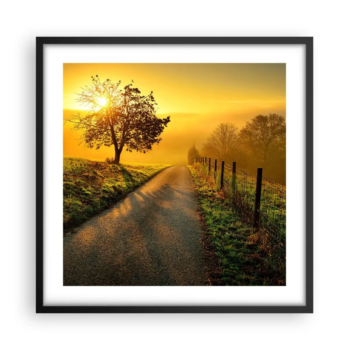 Poster in cornice nera - Pomeriggio di miele - 50x50 cm