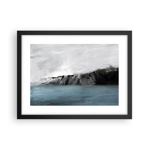 Poster in cornice nera - Acqua-terra: lo scontro degli elementi - 40x30 cm