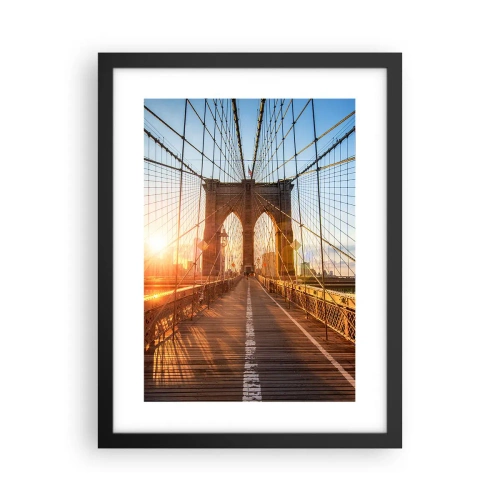 Poster in cornice nera - Sul ponte d'oro - 30x40 cm