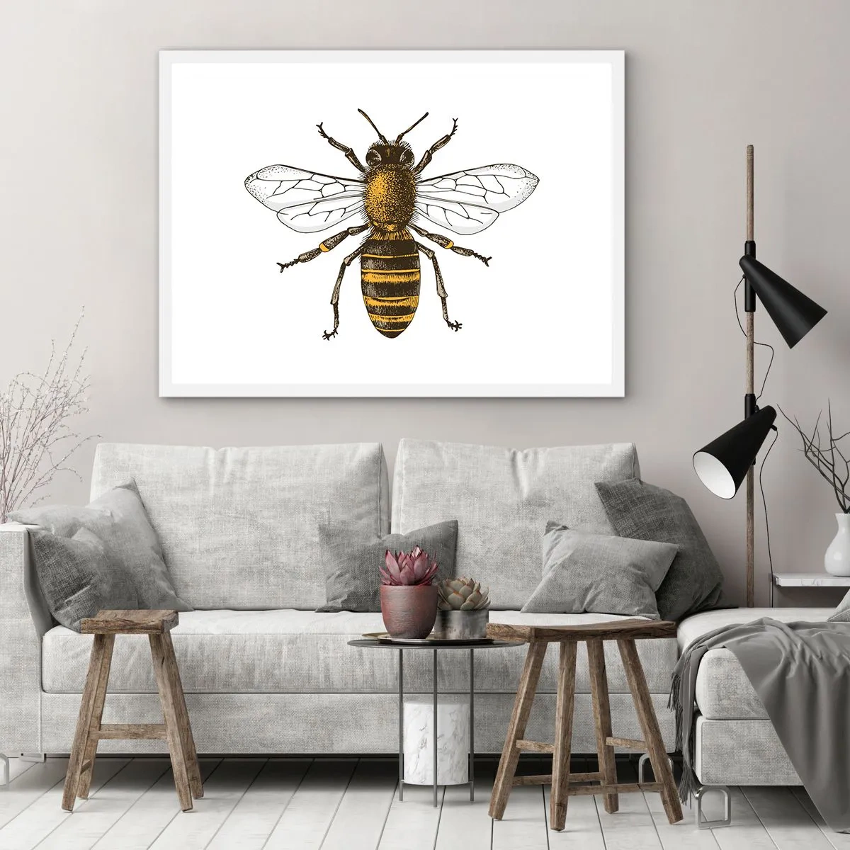 Poster in cornice bianca - Bella e buona - 70x50 cm