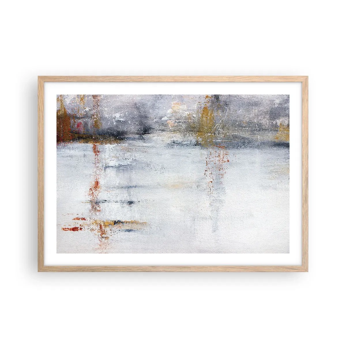 Poster in cornice rovere chiaro - Dietro la cortina d'aria - 70x50 cm