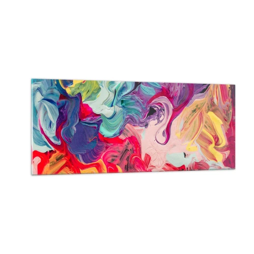 Quadro su vetro - La nascita dei colori - 100x40 cm