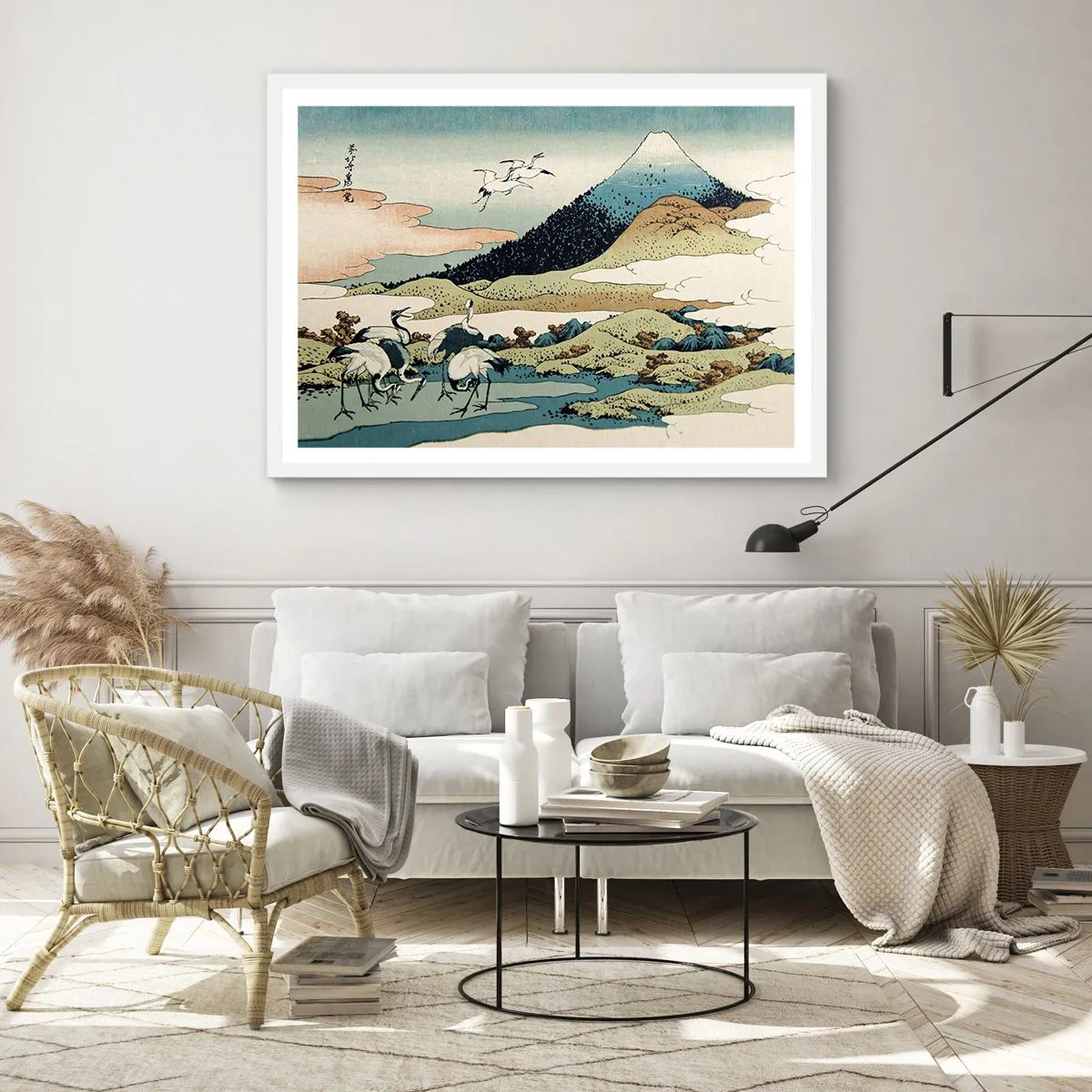 Poster in cornice bianca - Nello spirito giapponese - 50x40 cm