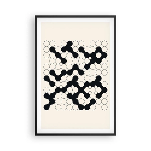 Poster in cornice nera - Gioco cinese: variazione - 61x91 cm