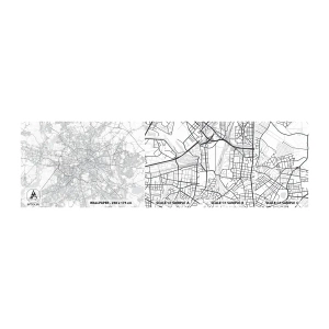 Campione Di Fotomurale Standard Eco - Il fiore di Berlino - Città, Mappa della città, Berlino - 100x30 cm