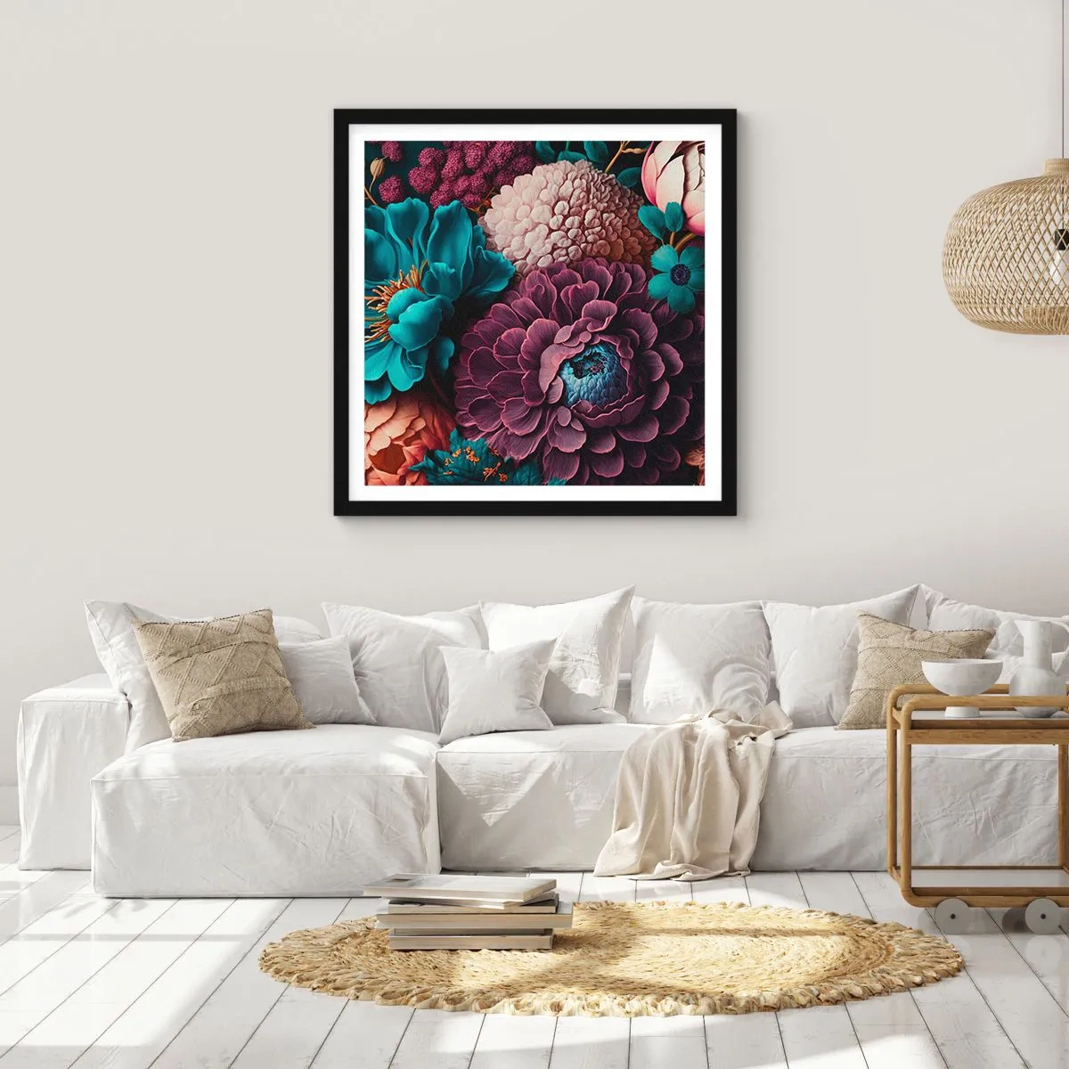 Poster in cornice nera - Ricchezza della natura - 30x30 cm