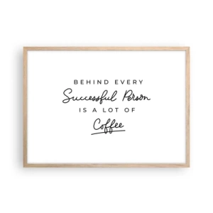 Poster in cornice rovere chiaro - Il segreto del successo - 70x50 cm