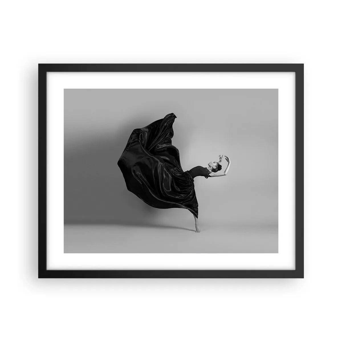 Poster in cornice nera - Musica alata - 50x40 cm