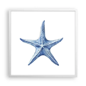 Poster in cornice bianca - Stella marina - 60x60 cm