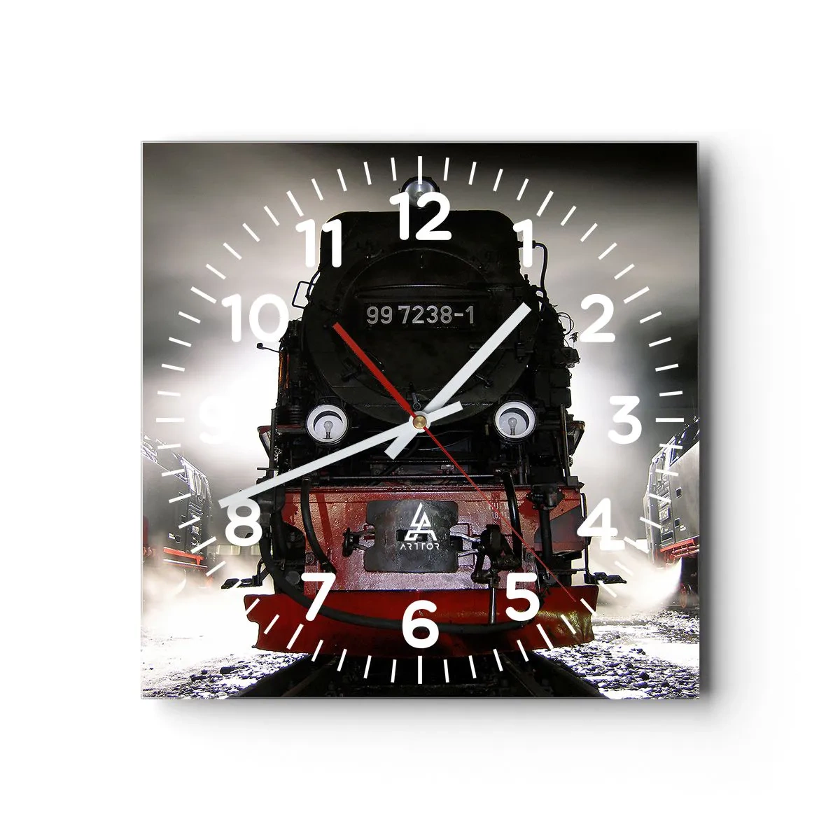 Orologio da parete - Orologio in Vetro - Ansima, sbuffa e soffia - 40x40 cm