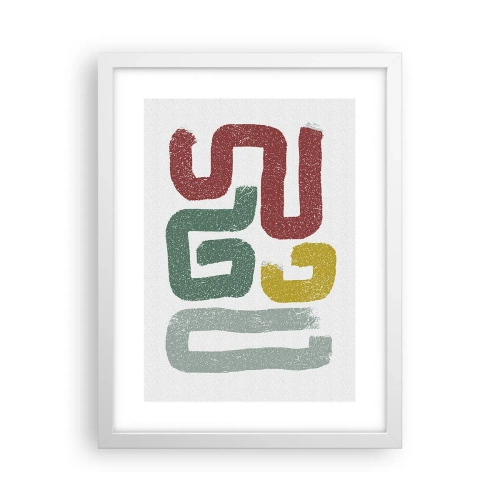 Poster in cornice bianca - In una lingua sconosciuta - 30x40 cm