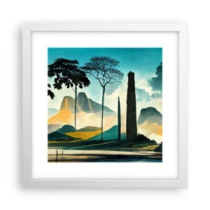 Poster in cornice bianca - Sempre più in alto - 30x30 cm