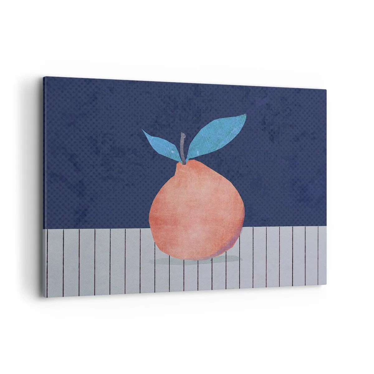 Quadro su tela - Stampe su Tela - Frutta astratta su uno sfondo di colori contrastanti e linee rette. - 100x70cm - Convessità e piano - Decorazione murale moderna per soggiorno e camera da letto ARTTOR