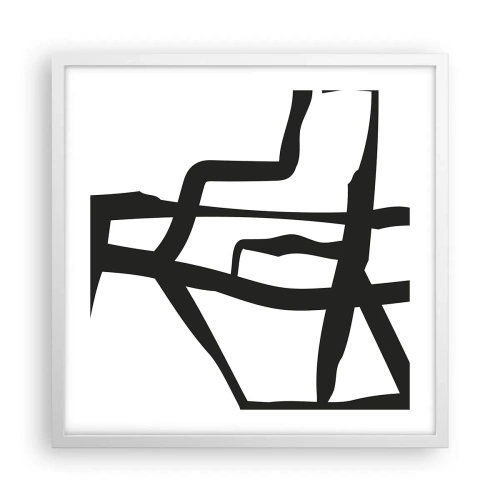 Poster in cornice bianca - Struttura bianca e nera - 50x50 cm