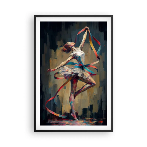 Poster in cornice nera - Danza con nastro - 61x91 cm