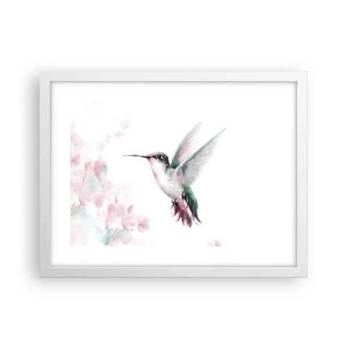 Poster in cornice bianca - Battito immobile - 40x30 cm