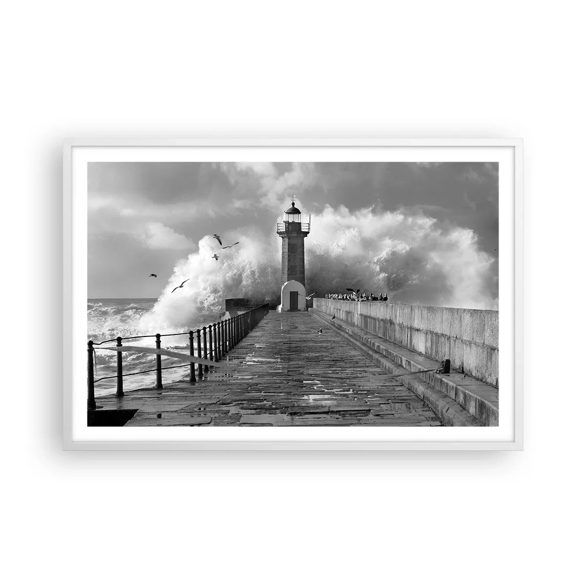 Poster in cornice bianca - Senza paura - 91x61 cm