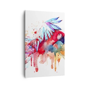 Quadro su tela - Stampe su Tela - Un pappagallo in stile acquerello artistico - 80x120cm - Pappagalli colorati - Decorazione murale moderna per soggiorno e camera da letto ARTTOR