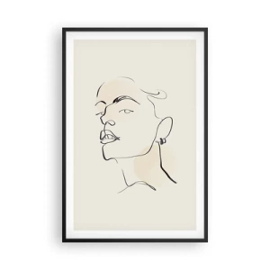 Poster in cornice nera - Sguardo fiero - 61x91 cm