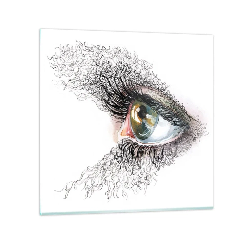 Quadro su vetro - Guarda dentro l'anima - 60x60 cm