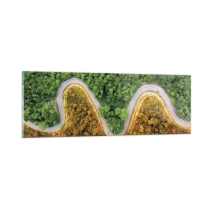 Quadro su vetro - Confine e separazione - 90x30 cm