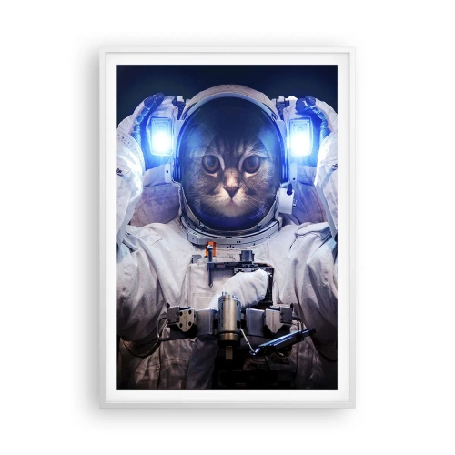 Poster in cornice bianca - Houston, avete un problema - 70x100 cm