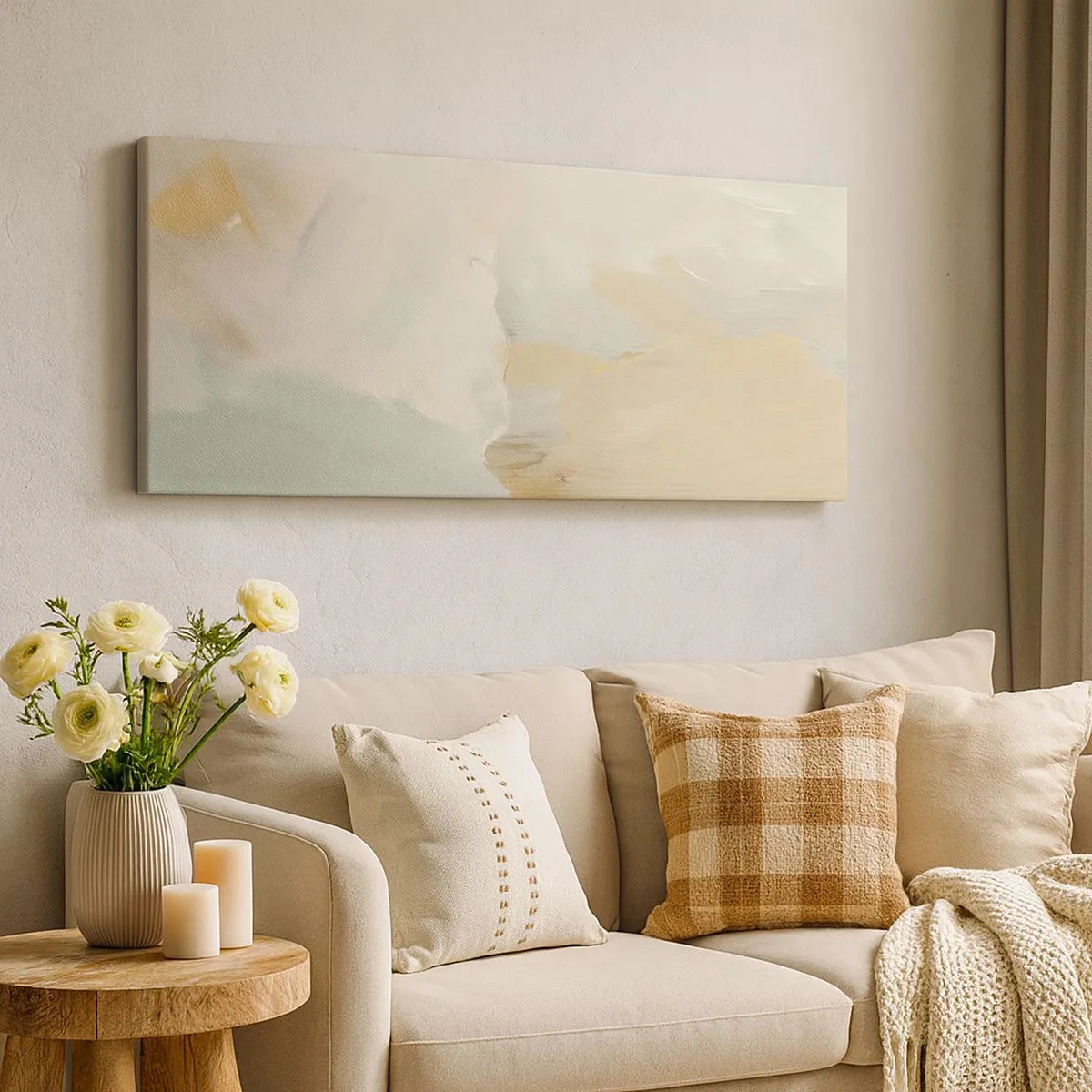 Quadro su tela - Stampe su Tela - Astrazione: il paese della mitezza - 100x40 cm