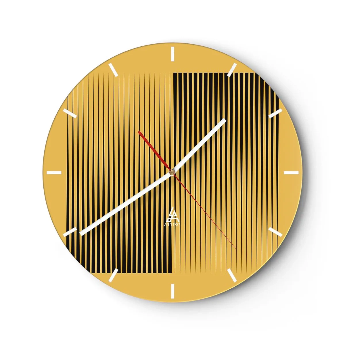 Orologio da parete - Orologio in Vetro - La quadratura degli opposti - 40x40 cm