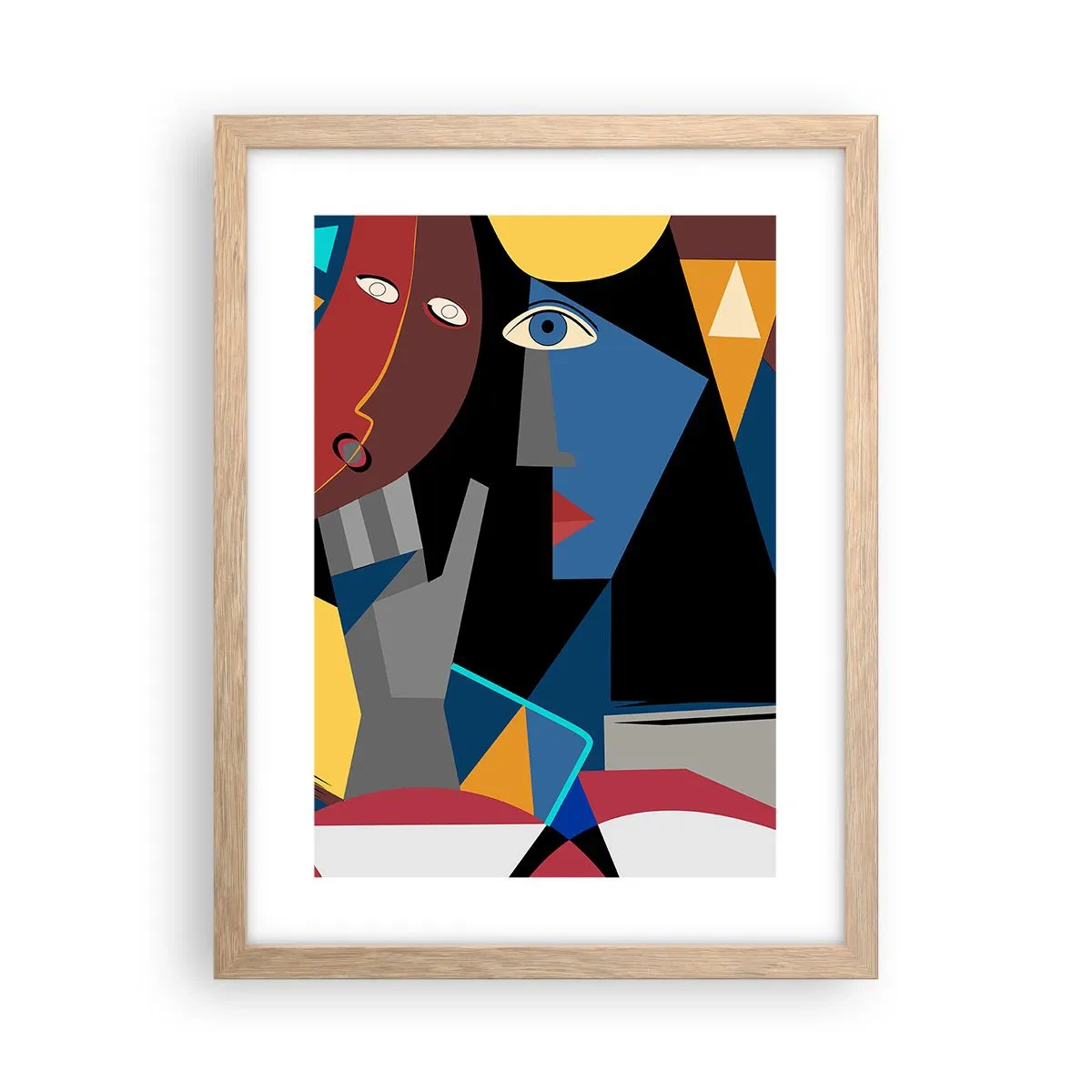 Poster in cornice rovere chiaro - Dialogo di cubisti - 30x40 cm