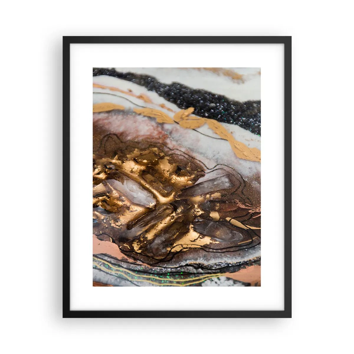 Poster in cornice nera - L'elemento della terra - 40x50 cm