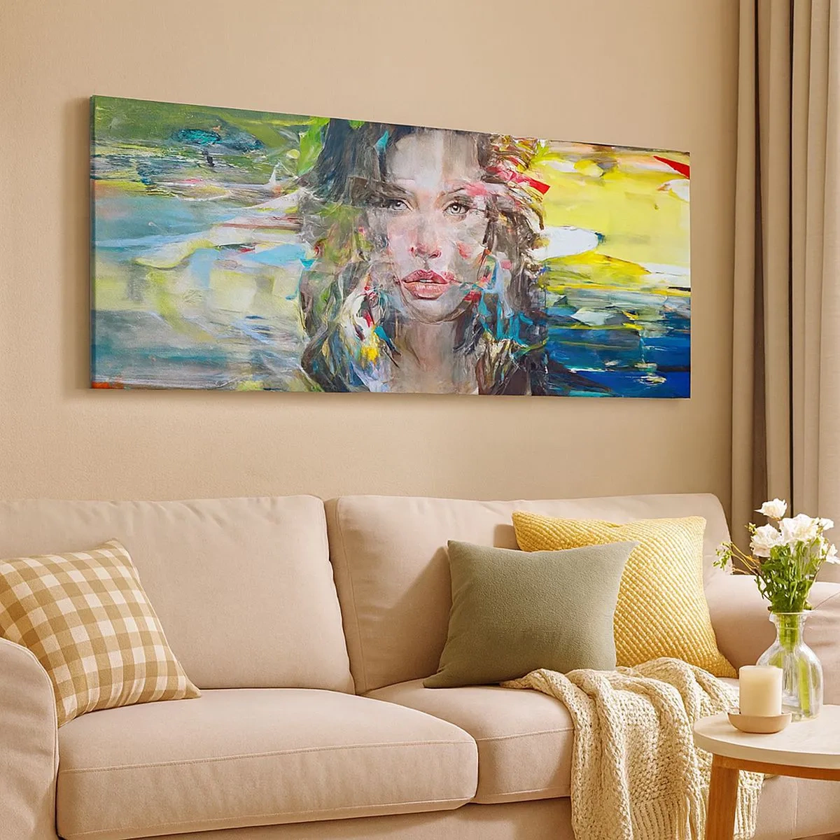 Quadro su tela - Stampe su Tela - Dietro una tenda di vento - 100x40 cm