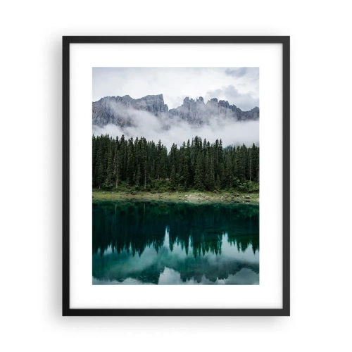 Poster in cornice nera - Silenzio, non svegliamo l'acqua che dorme... - 40x50 cm