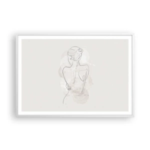 Poster in cornice bianca - Come uno strumento delicato - 100x70 cm