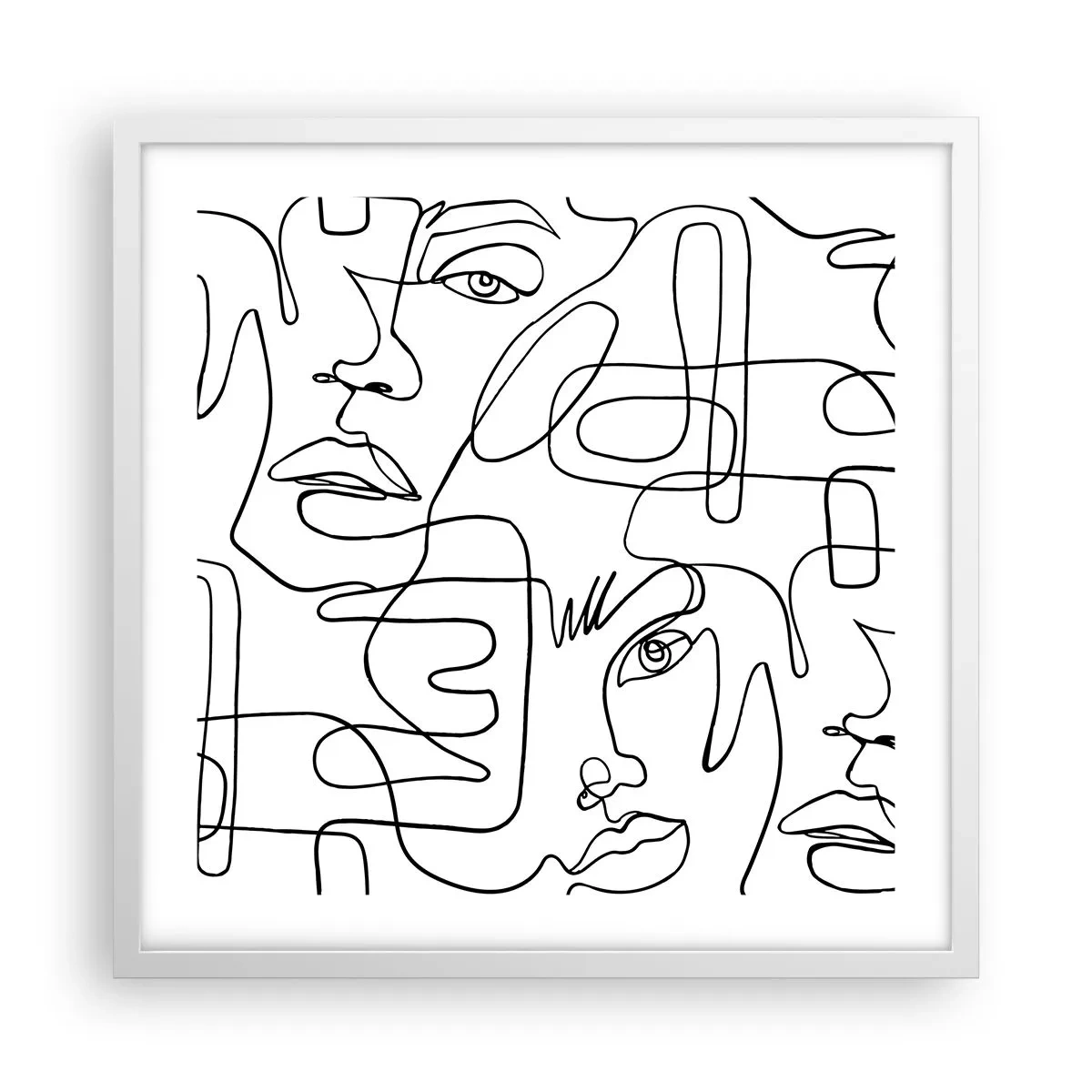 Poster in cornice bianca - Emozioni intrecciate - 50x50 cm