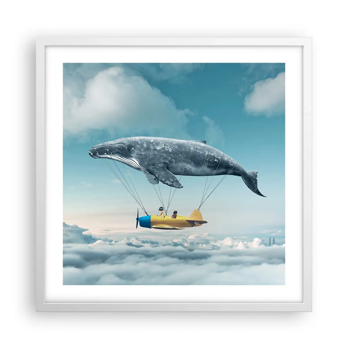 Poster in cornice bianca - Perché no? - 50x50 cm