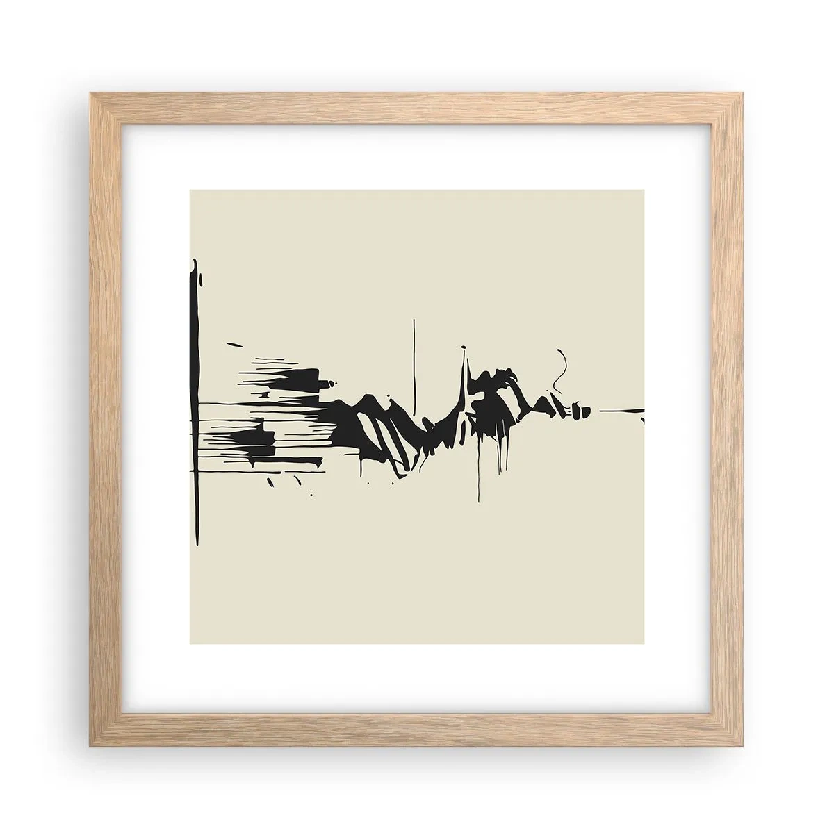 Poster in cornice rovere chiaro - Astrazione frettolosa - 30x30 cm