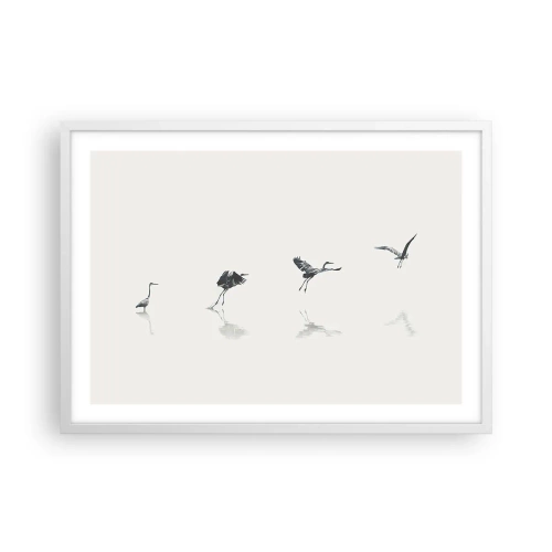Poster in cornice bianca - Quattro semplici passi - 70x50 cm