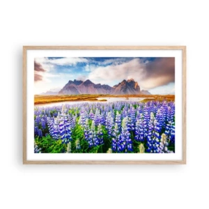 Poster in cornice rovere chiaro - Forza e asprezza accanto alla mitezza - 70x50 cm