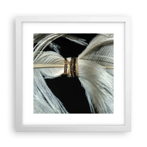 Poster in cornice bianca - ...e non ti lascerò... - 30x30 cm