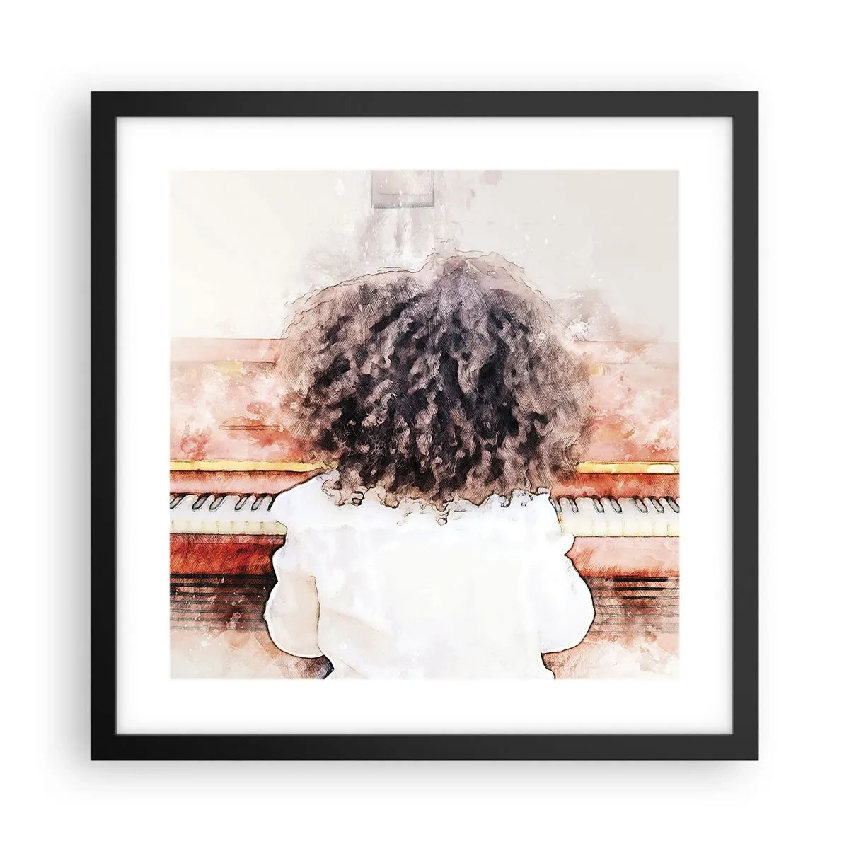 Poster in cornice nera - Nel nuovo mondo - 40x40 cm