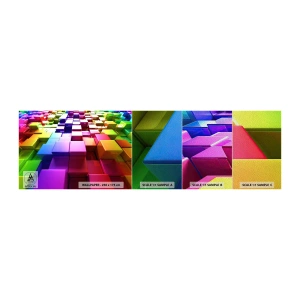 Campione di Fotomurale Premium Sand - Op Art insieme in squadra - Astrazione, Grafica, 3D - 100x30 cm
