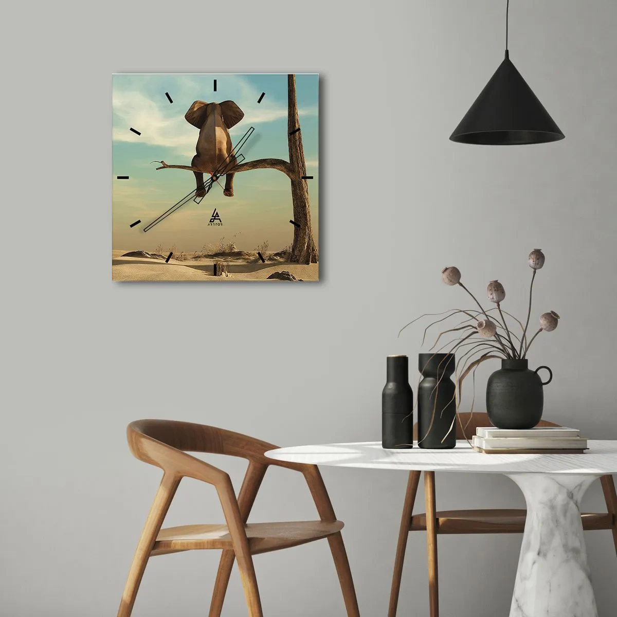 Orologio da parete - Orologio in Vetro - Nuovo punto di vista - 40x40 cm