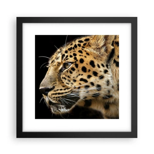 Poster in cornice nera - Calmo, concentrato, pronto - 30x30 cm