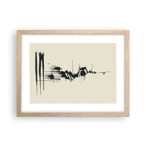 Poster in cornice rovere chiaro - Astrazione frettolosa - 40x30 cm