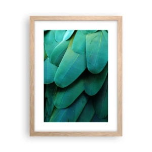 Poster in cornice rovere chiaro - Precisione da pappagallo - 30x40 cm